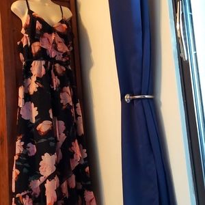 Jennifer Lopez elegant black ruffle dress